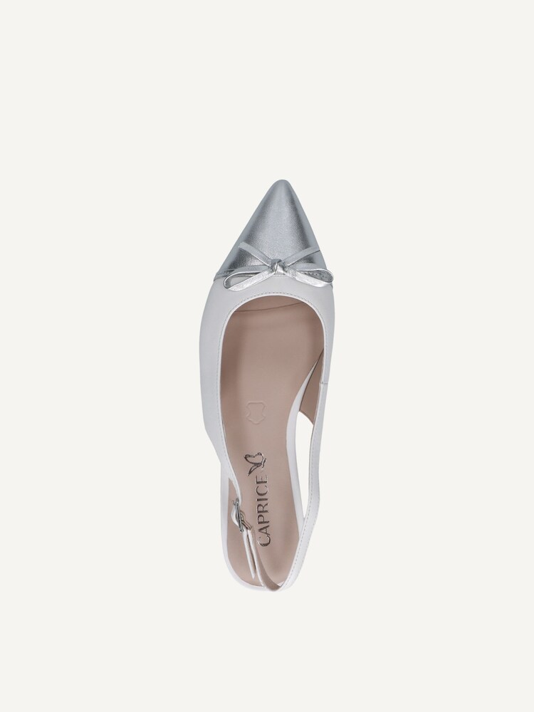 Caprice, Ballerine - blanc WHITE/SILVER, image 5 sur 6