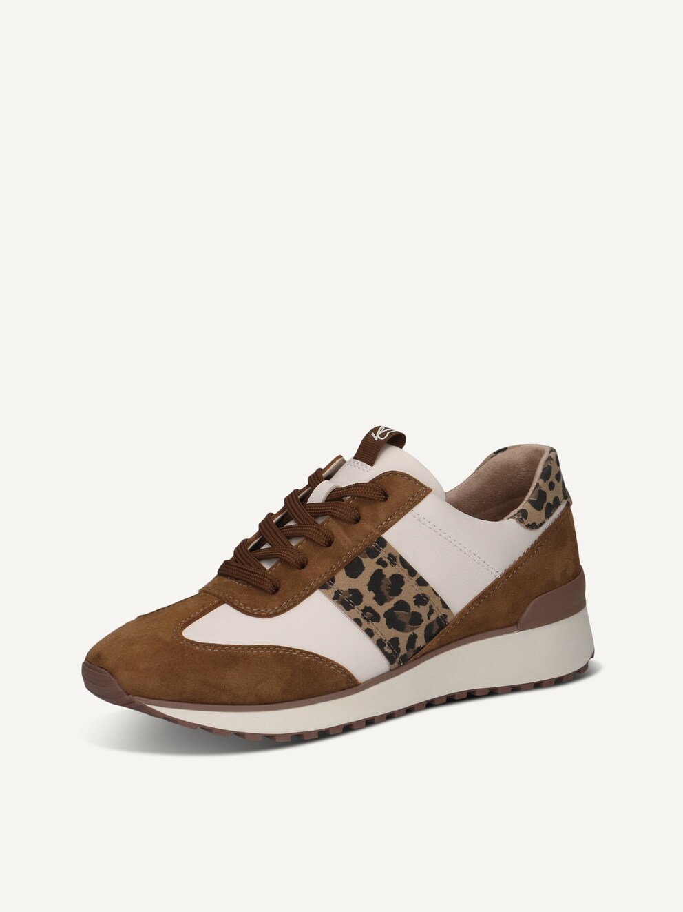 Caprice, Leather Sneaker - brown BROWN/OFFWHITE, image 1 of 6