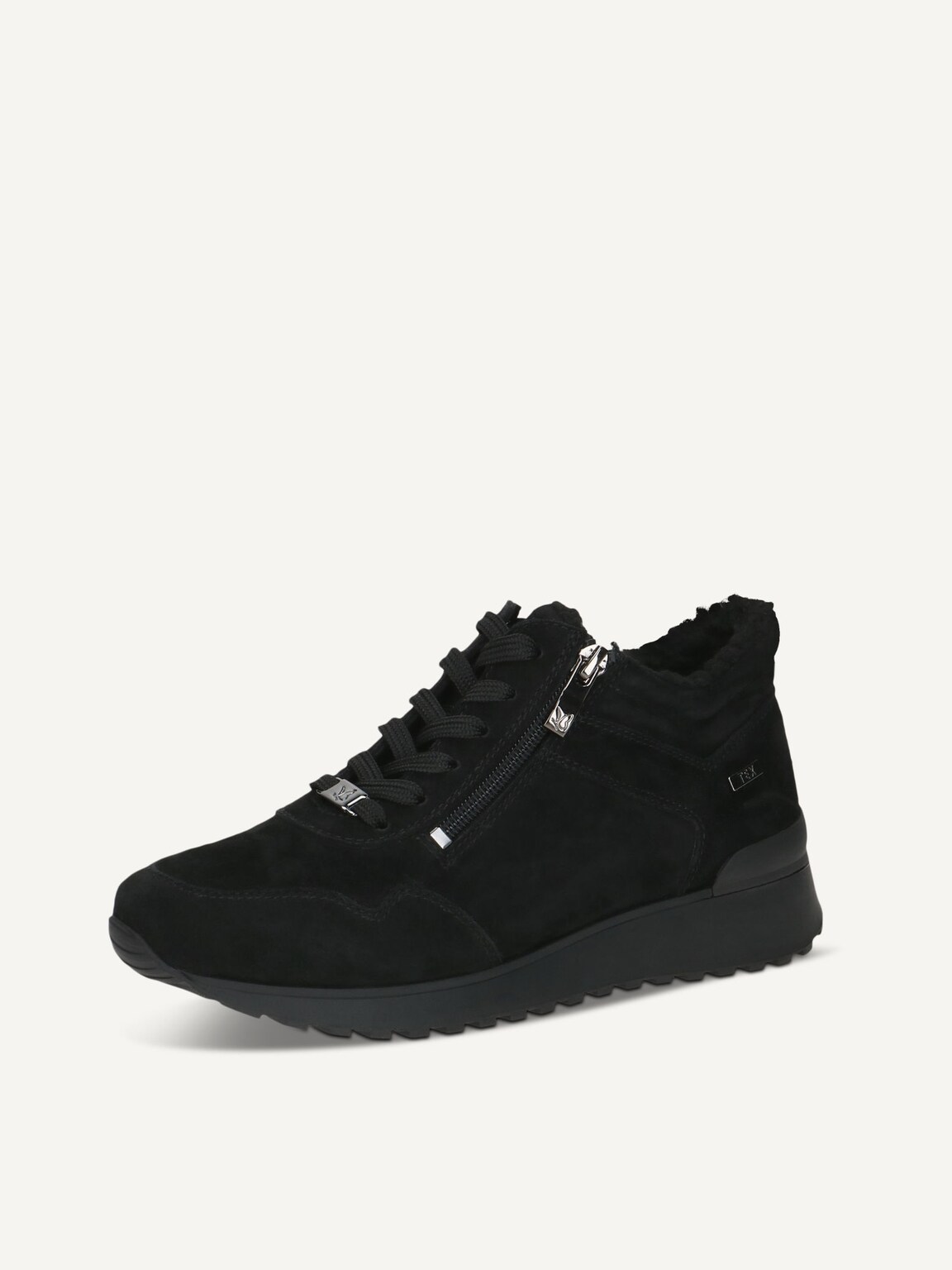 Caprice, Leather Sneaker - black warm lining BLACK SUEDE, image 1 of 5