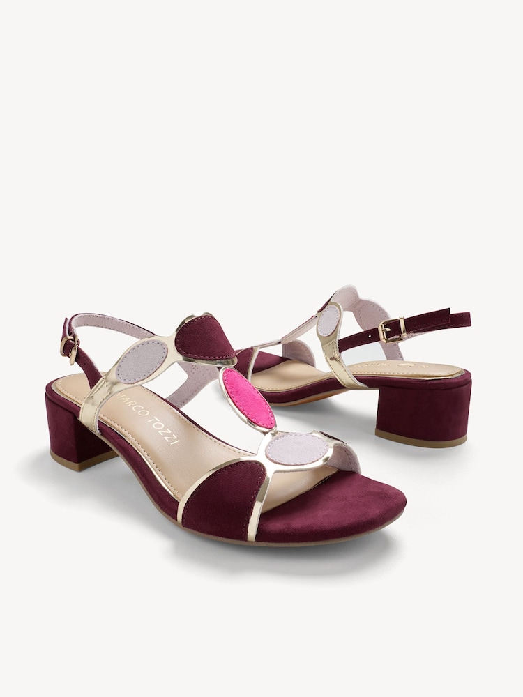 Marco Tozzi, Sandalo - rosso MULBERRY COMB, immagine 3 di 8