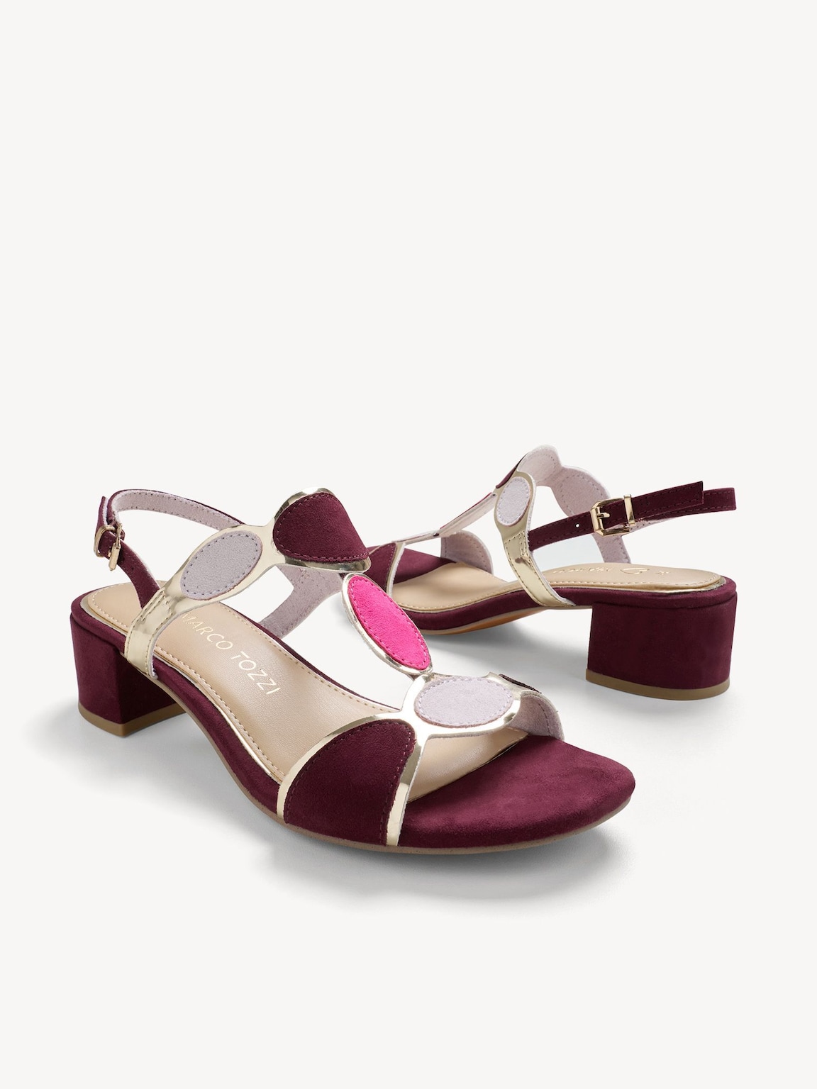 Marco Tozzi, Sandalo - rosso MULBERRY COMB, immagine 3 di 8