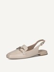 Not selected, Caprice, Leather sling pumps - beige CREAM PERLATO