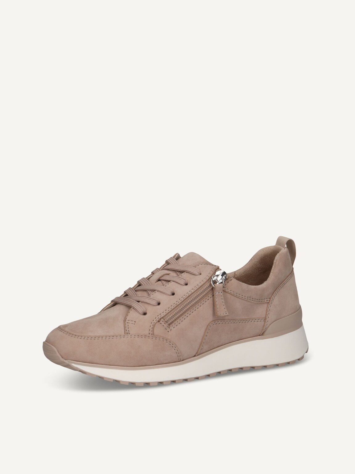 Caprice, Leather Sneaker - beige SAND SUEDE, image 1 of 5