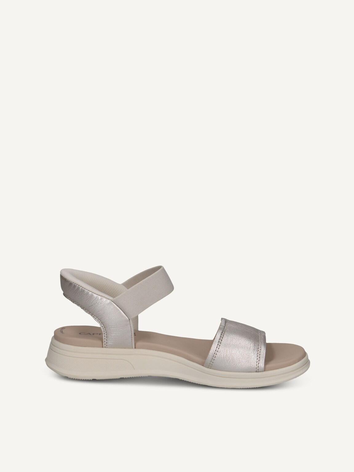 Caprice, Leather Sandal - metallic PLATIN METAL., image 3 of 5