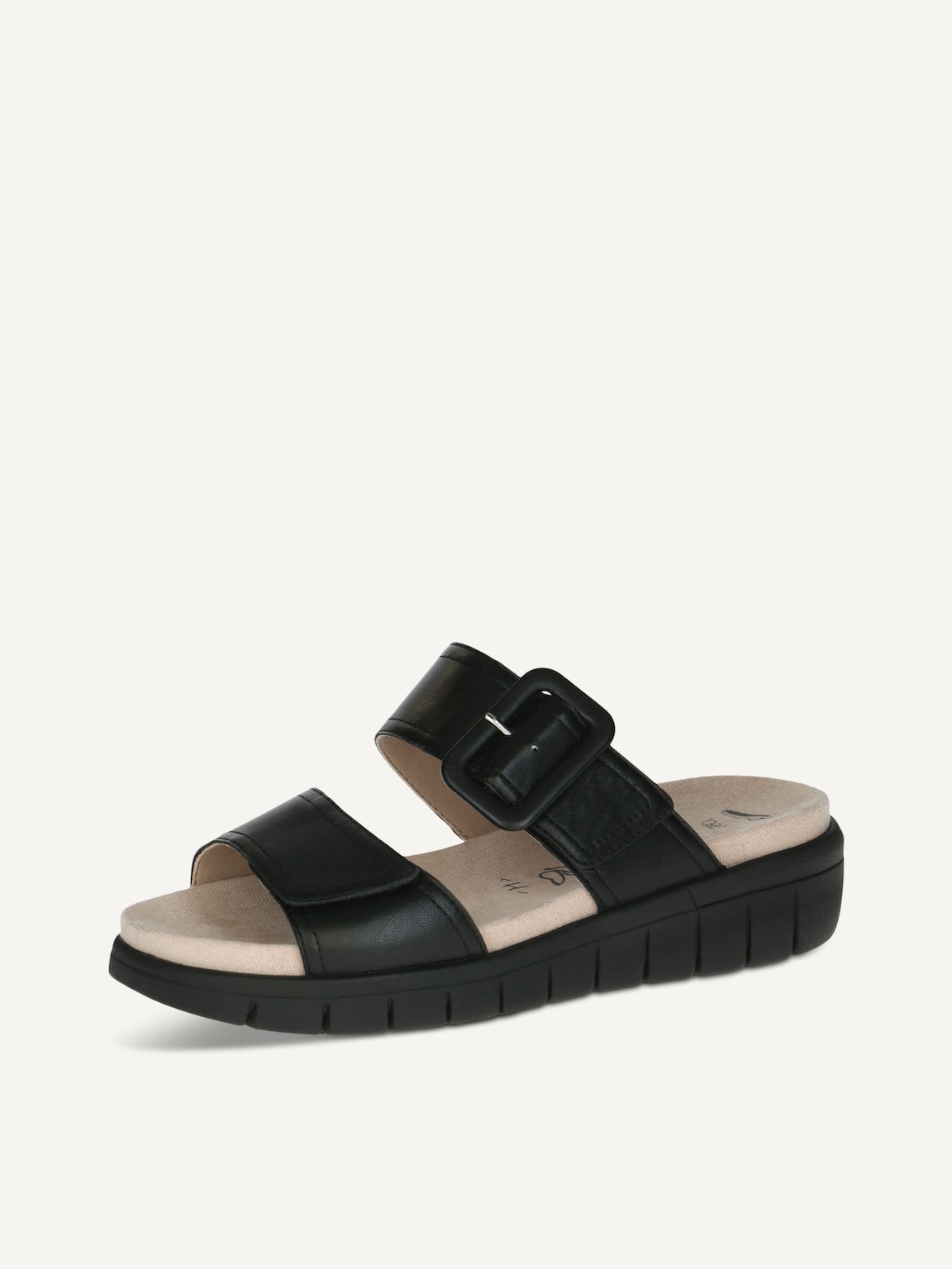 Caprice, Leather Mule - black BLACK/BLK SOLE, image 1 of 5