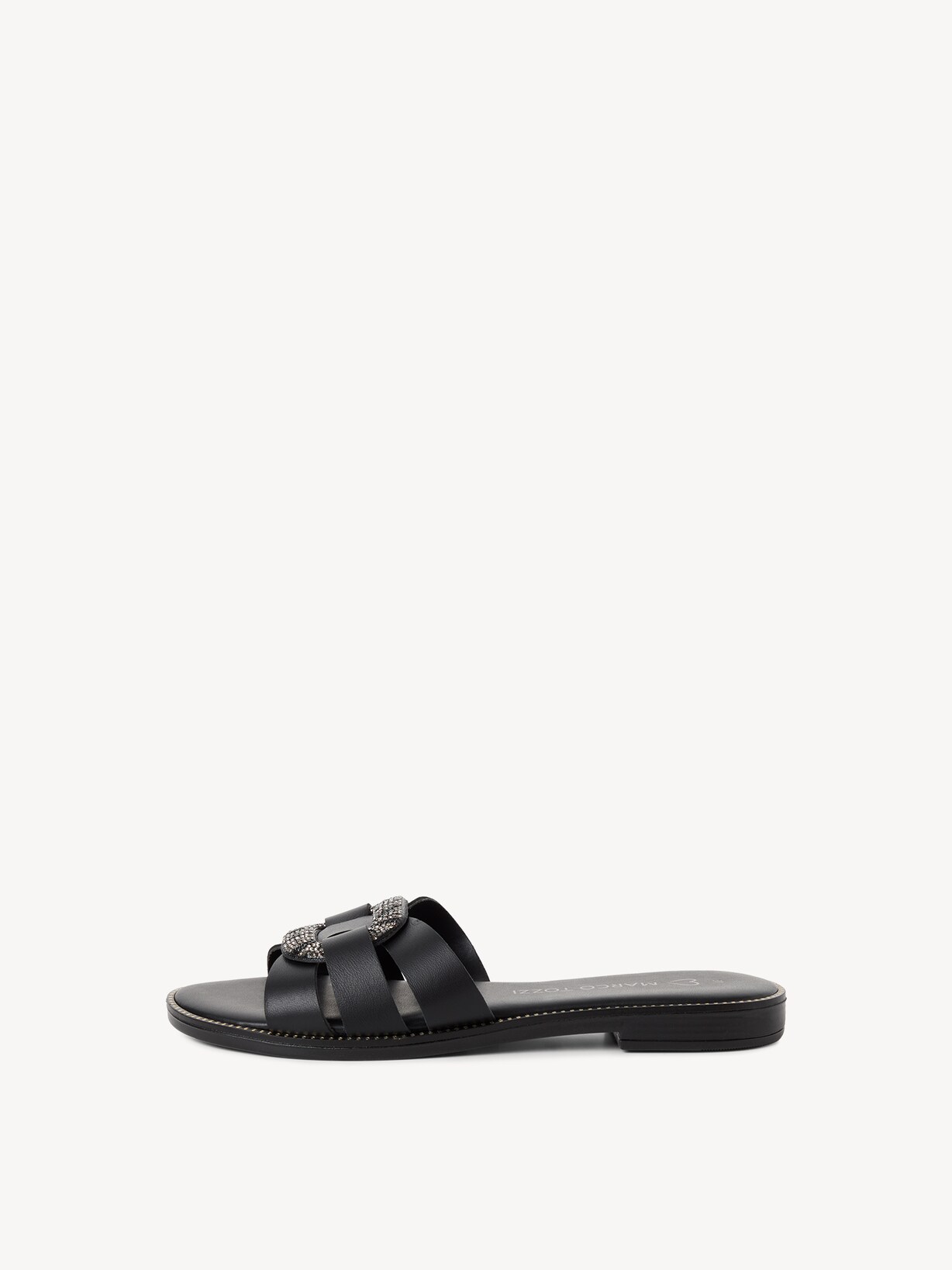 Marco Tozzi, Læder pantolette - sort BLACK, billede 2 af 6
