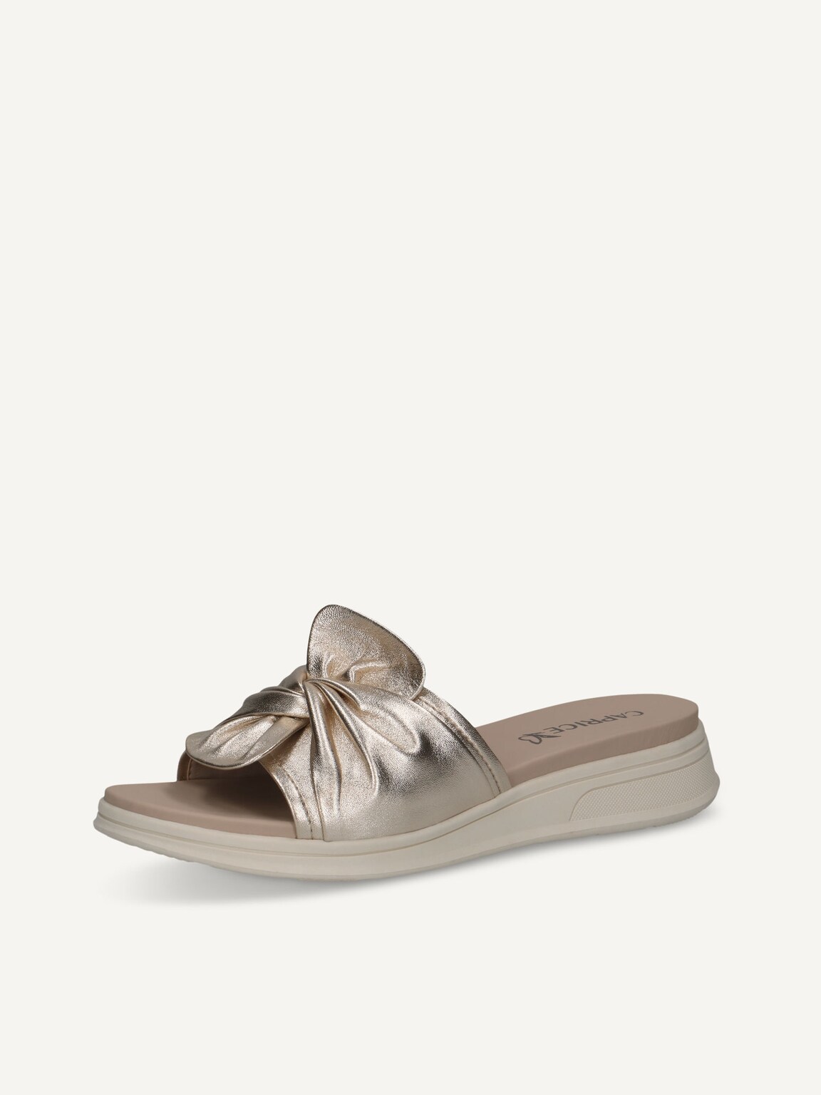 Caprice, Leather Mule - metallic LT.GOLD METAL., image 1 of 5
