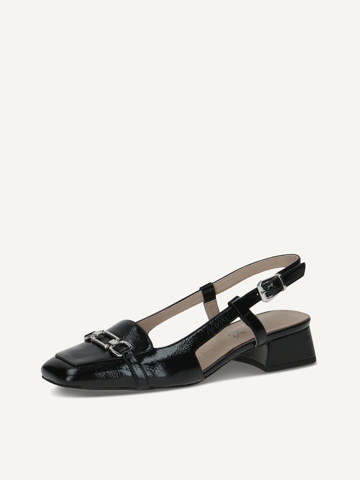 Caprice, Leather sling pumps - black BLACK NAPLAK, image 1 of 5