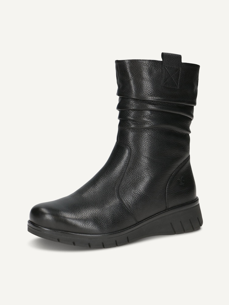 Caprice, Bottine en cuir - noir doublure chaude BLACK NAPPA, image 3 sur 6