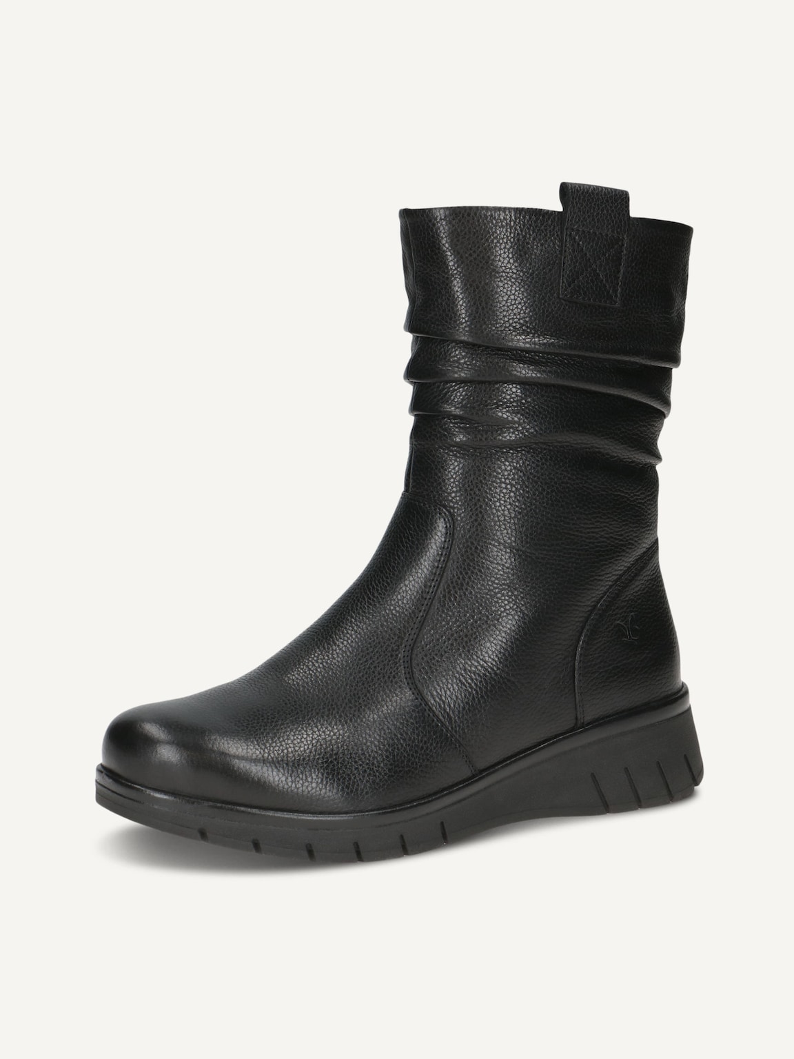 Caprice, Leather Bootie - black warm lining BLACK NAPPA, image 1 of 6