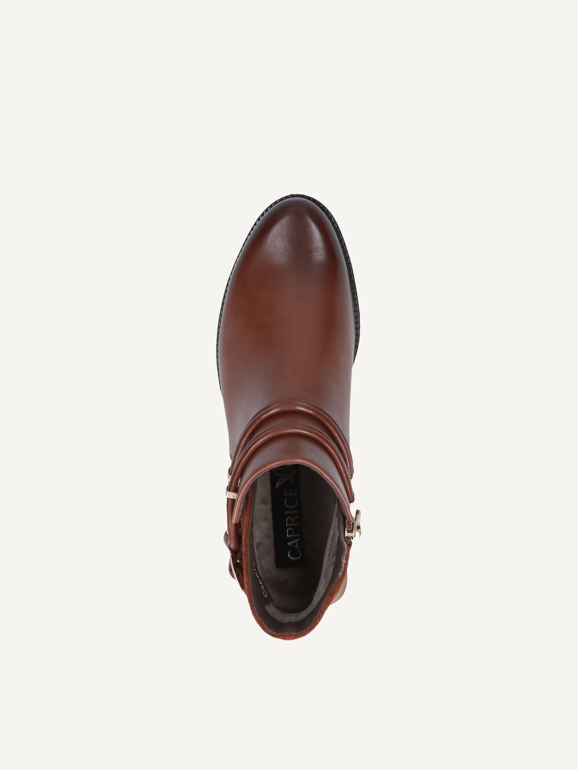 Caprice, Leather Bootie - brown COGNAC COMB, image 5 of 5