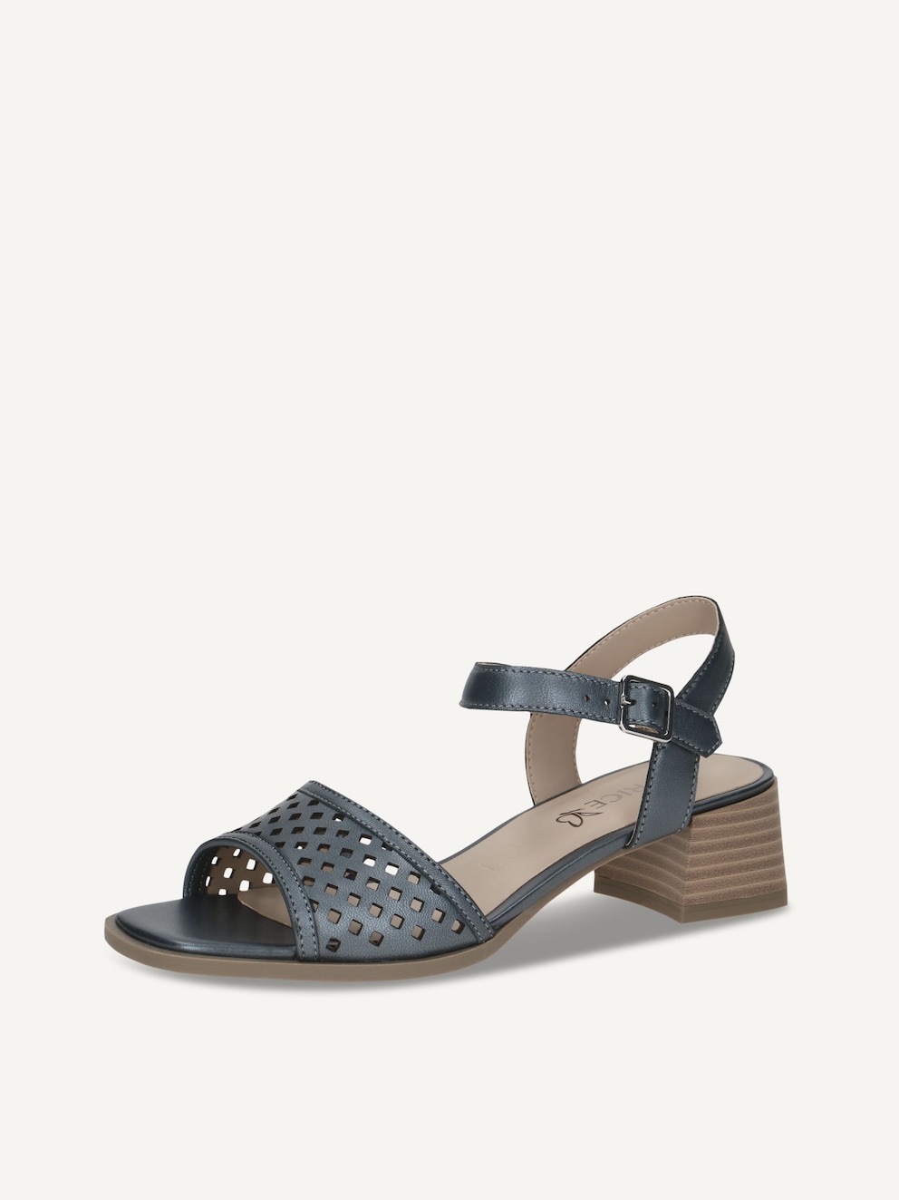 Caprice, Leather Heeled sandal - blue BLUE PERLATO, image 1 of 6