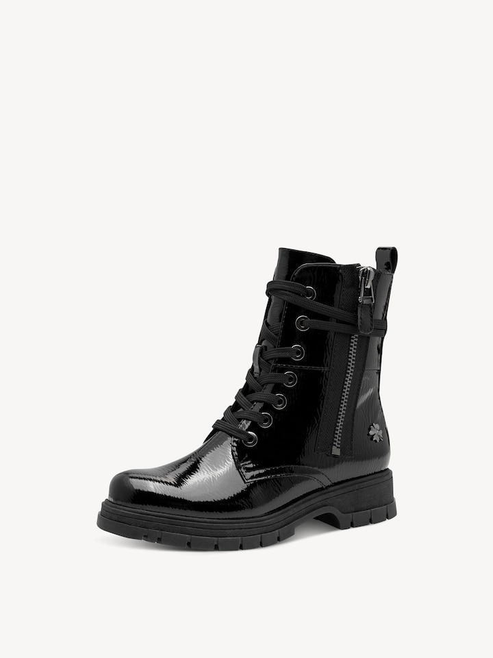 Marco Tozzi, Kotníčková obuv - černá BLACK PATENT