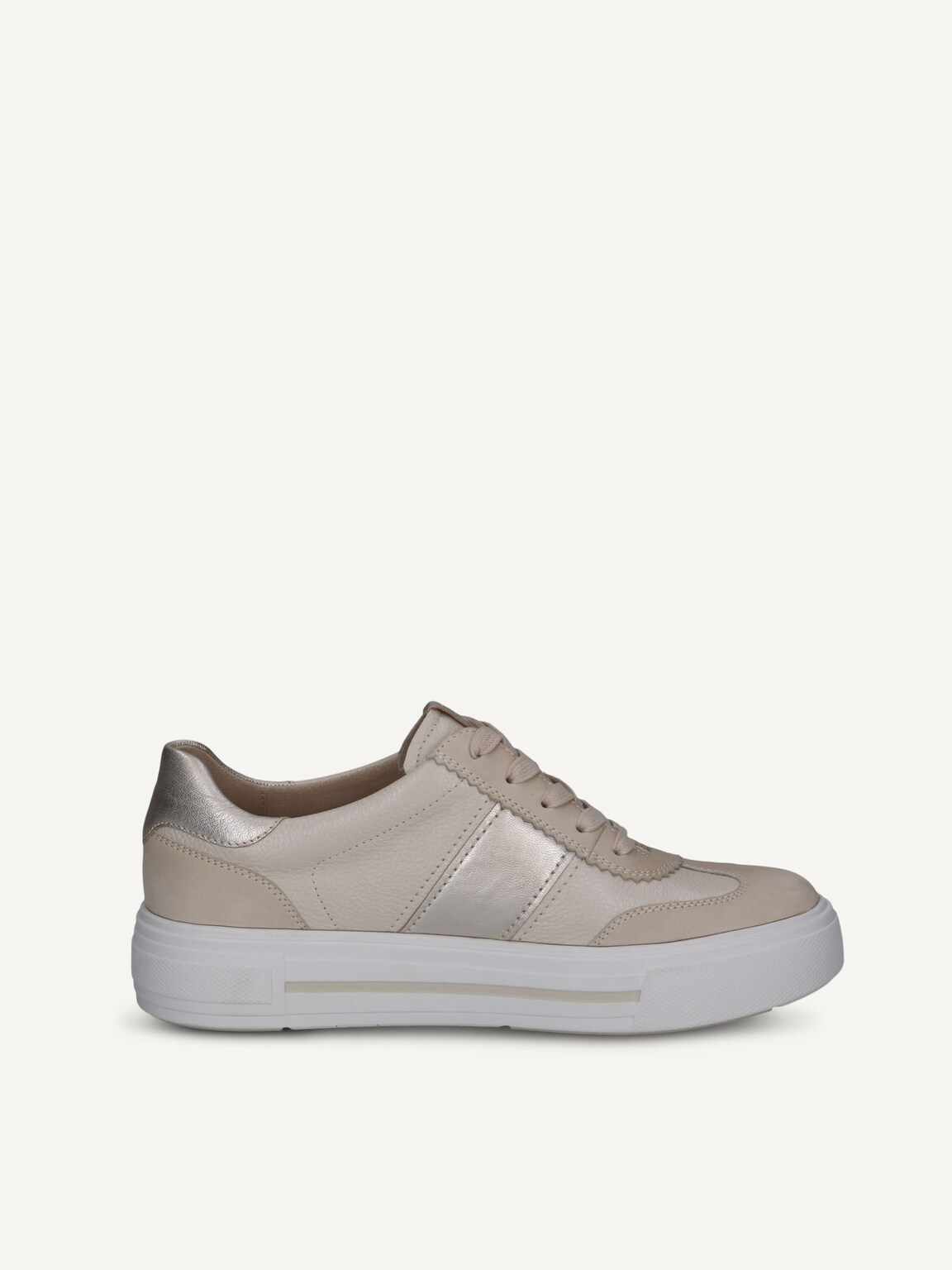 Caprice, Leather Sneaker - white SNOW COMB, image 3 of 5