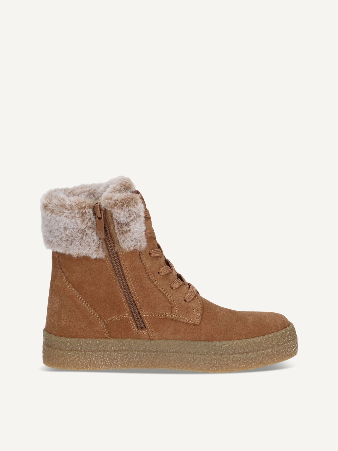 Caprice, Bootie - brown warm lining COGNAC SUEDE, image 3 of 5