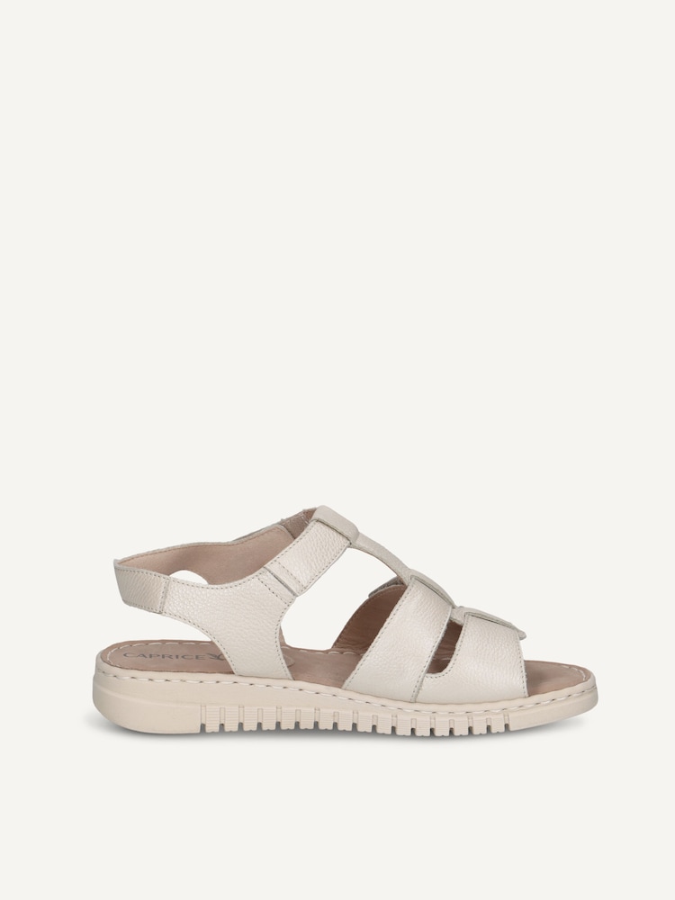 Caprice, Sandale à talon en cuir - blanc PEARL PERLATO, image 3 sur 5