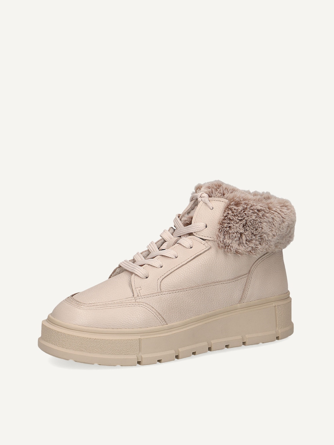 Caprice, Leather Bootie - white warm lining SNOW NAPPA, image 1 of 5
