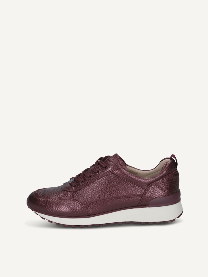 Caprice, Basket en cuir - rouge BORD PERL.DEER
