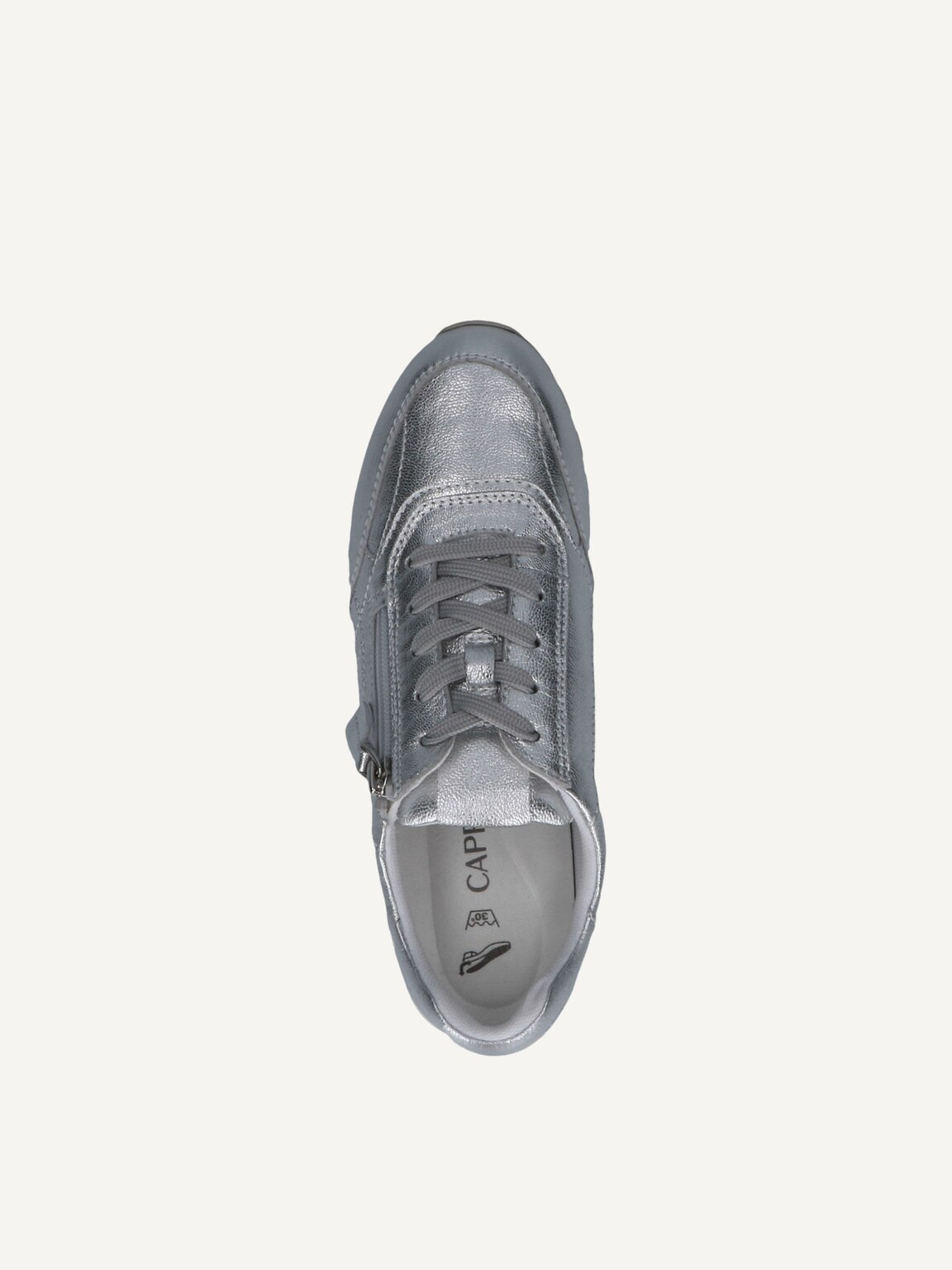 Caprice, Leather Sneaker - metallic SILVER METAL., image 5 of 5