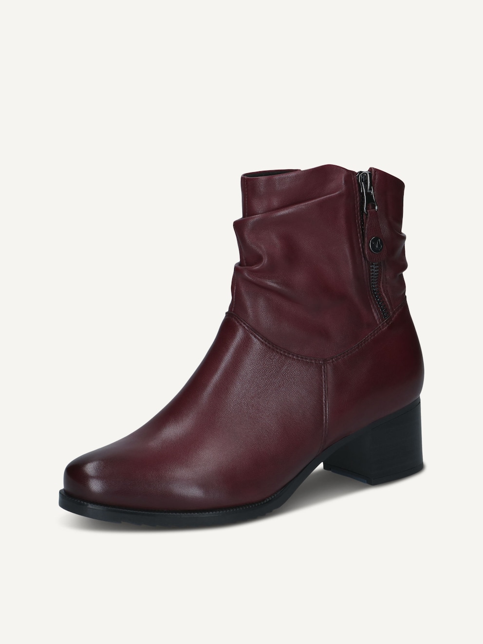 Caprice, Leather Bootie - red BORDEAUX NAPPA, image 3 of 6