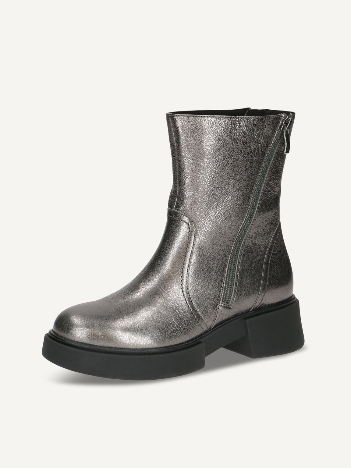 Caprice, Leather Bootie - metallic STONE METALLIC, image 1 of 5