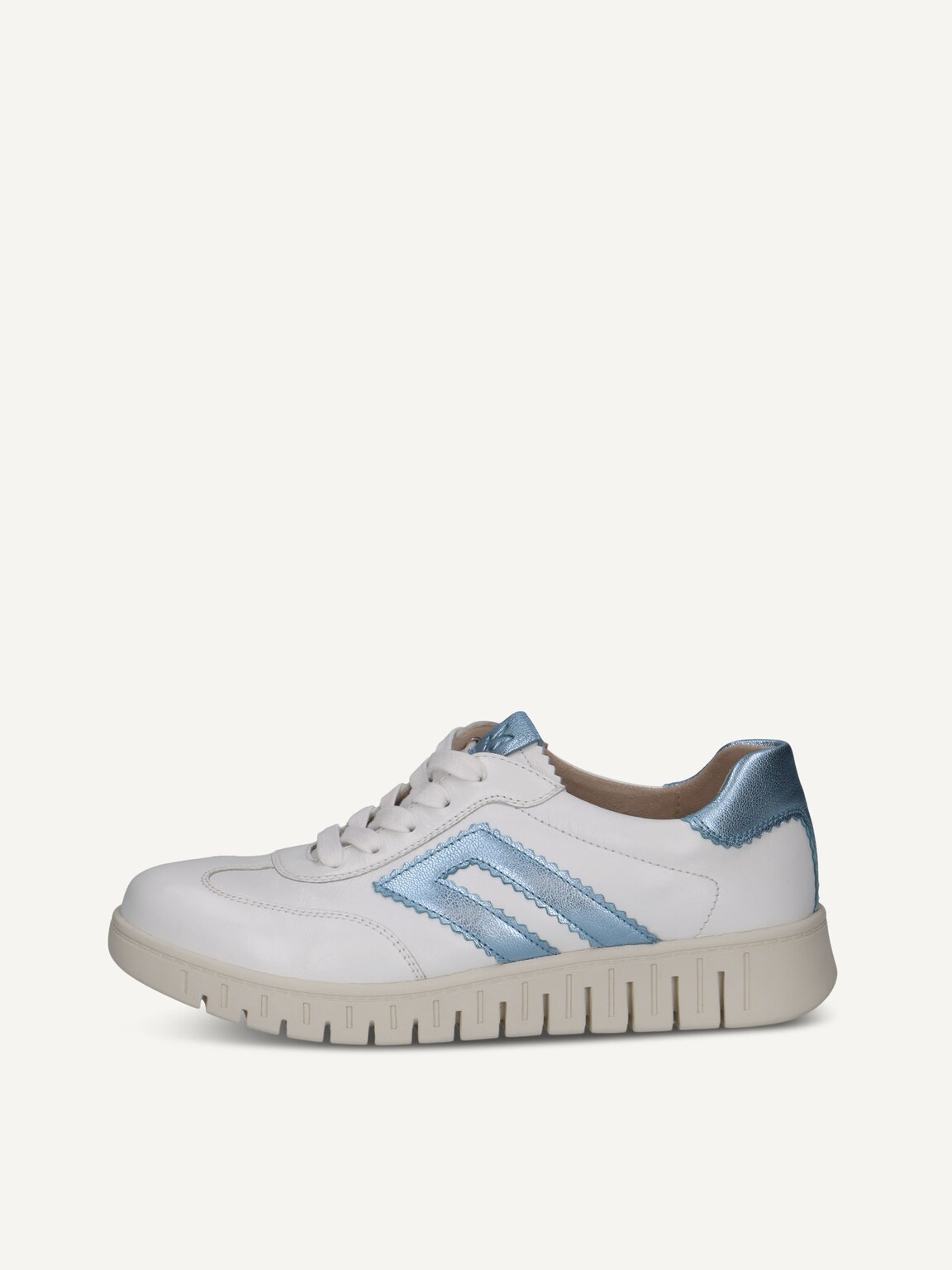 Caprice, Leather Sneaker - black WHITE/LT.BLUE, image 2 of 5