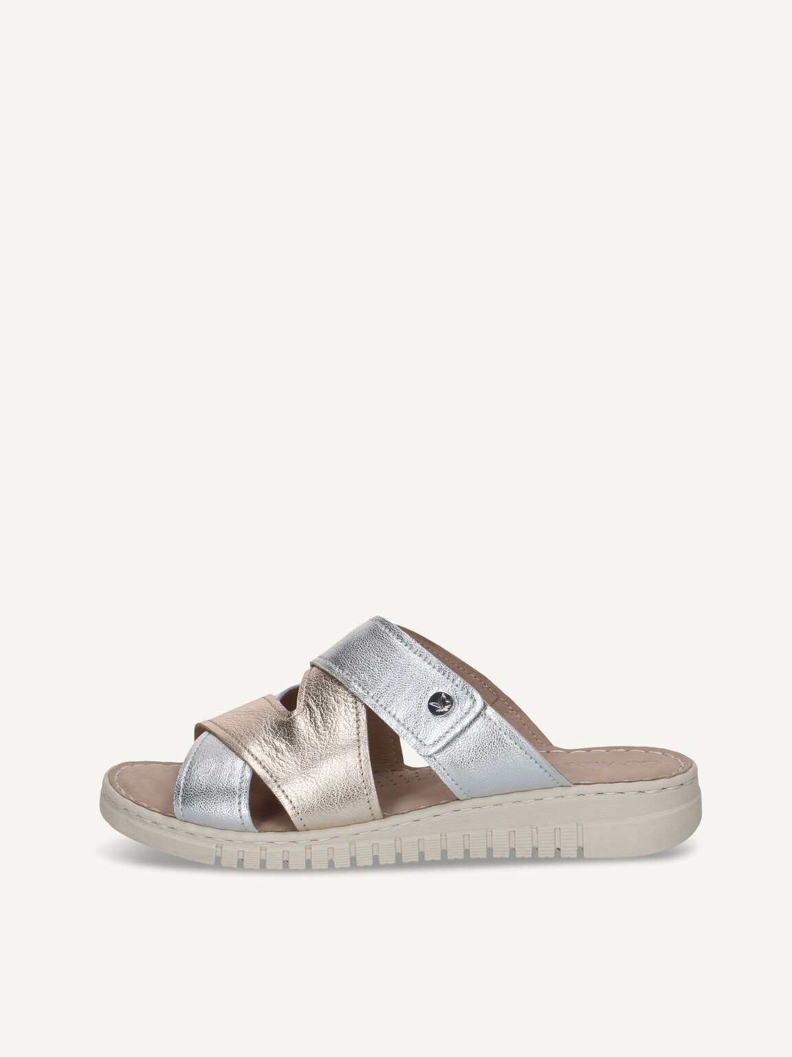 Caprice, Leather Mule - metallic PLATIN.MET.CO, image 3 of 6
