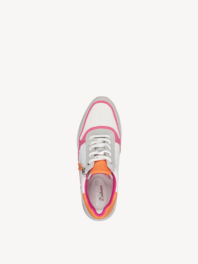 Marco Tozzi, Sneaker - bianco WHITE/ORANGE, immagine 3 di 6