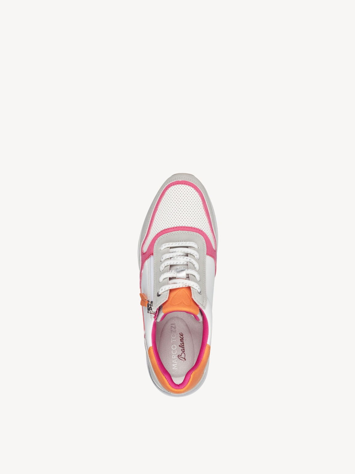 Marco Tozzi, Sneaker - bianco WHITE/ORANGE, immagine 3 di 6