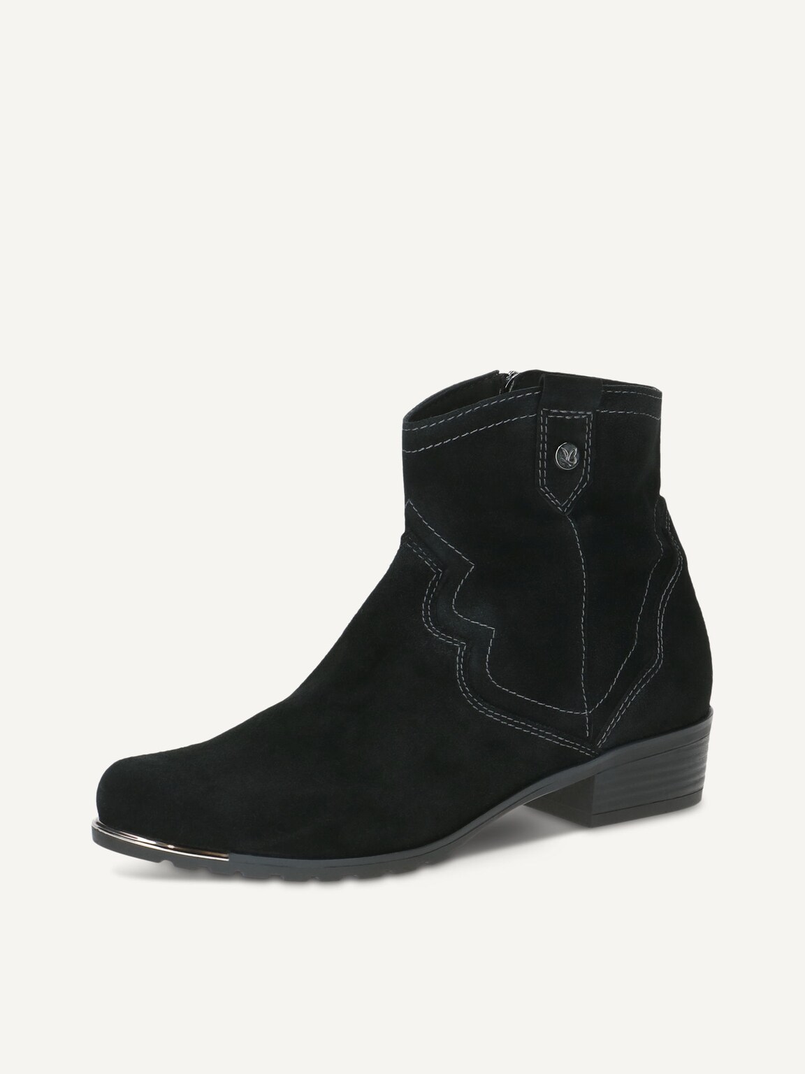 Caprice, Leather Bootie - black BLACK SUEDE, image 1 of 5
