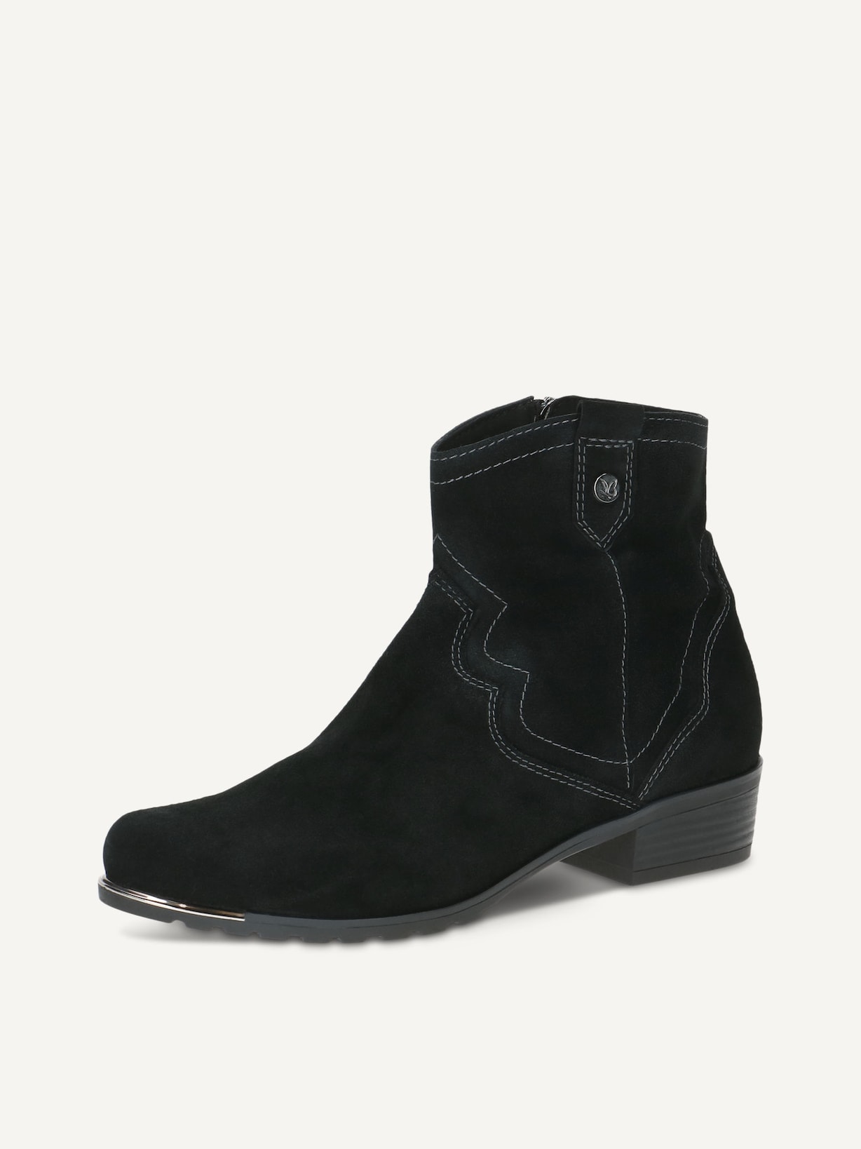 Caprice, Bottine en cuir - noir BLACK SUEDE, image 2 sur 5
