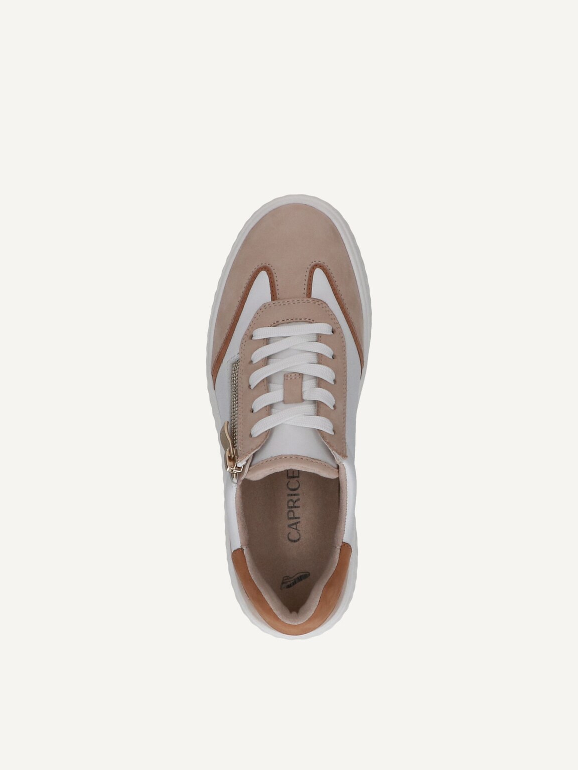 Caprice, Leather Sneaker - white WHITE/SAND, image 6 of 6