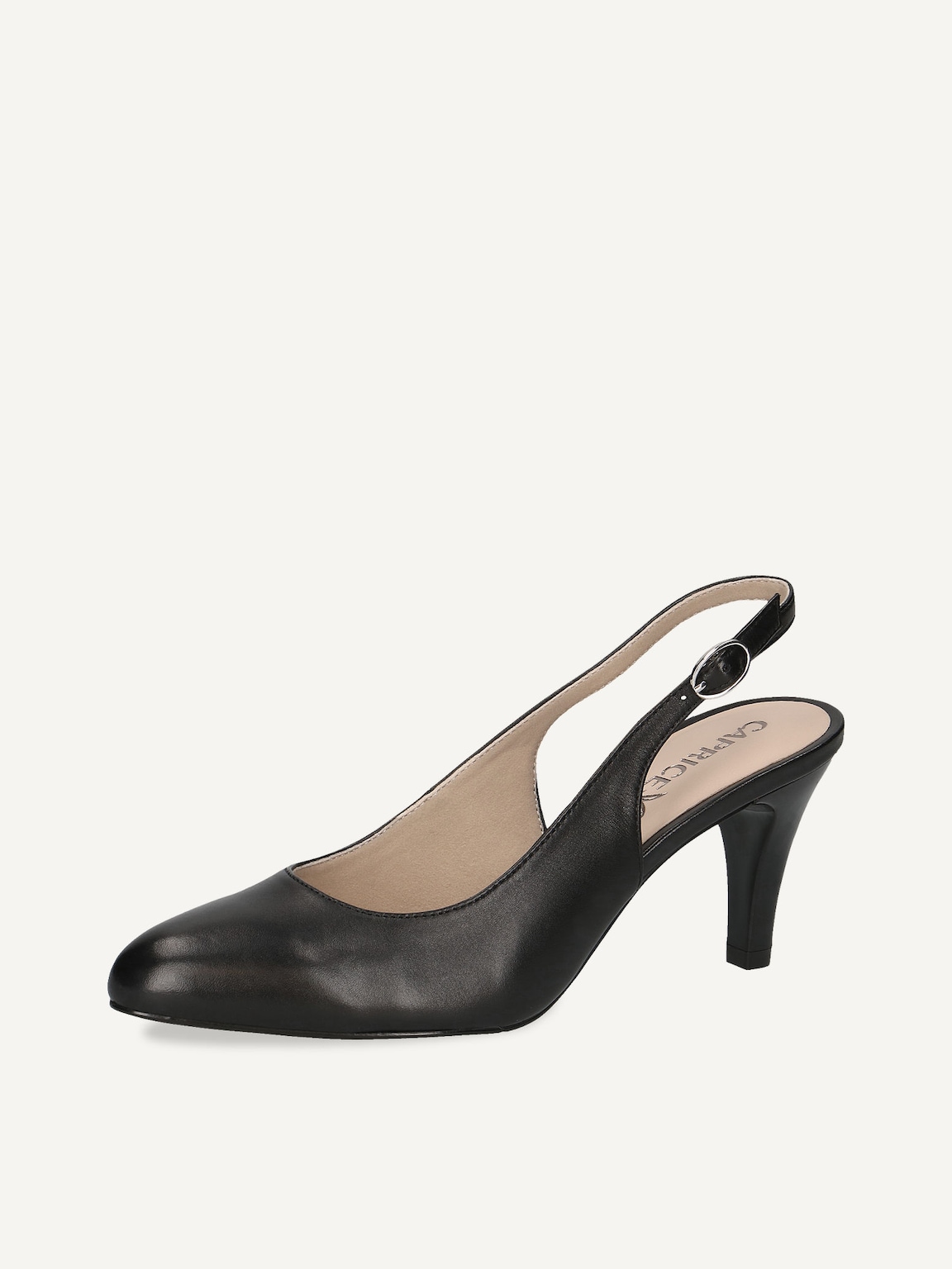 Caprice, Leather sling pumps - black BLACK NAPPA, image 1 of 5
