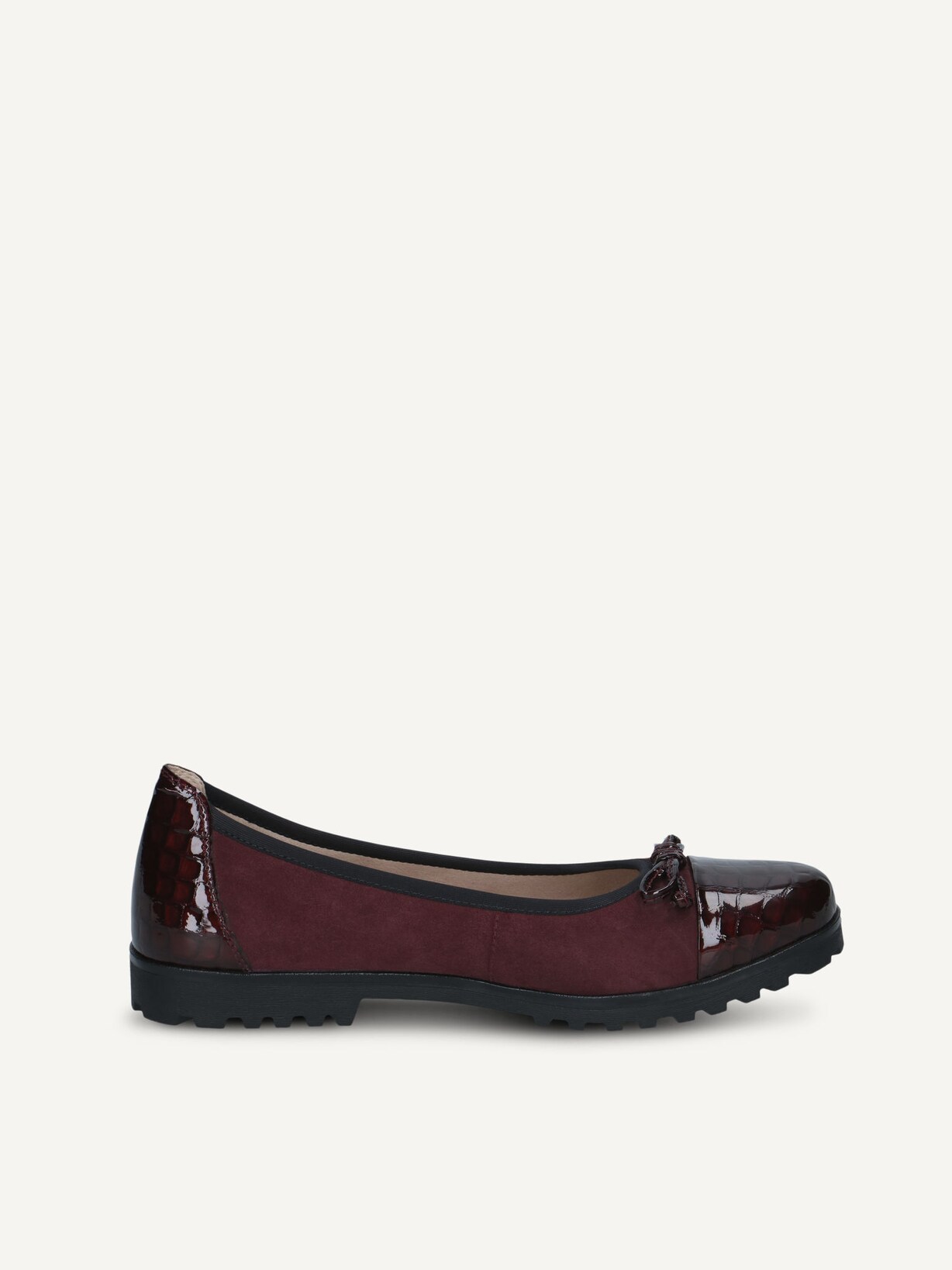 Caprice, Lederballerina - rot BORD.CROCO COM, Bild 3 von 5