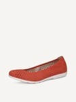 Selected, Caprice, Leather Ballerina - orange ORANGE SUEDE