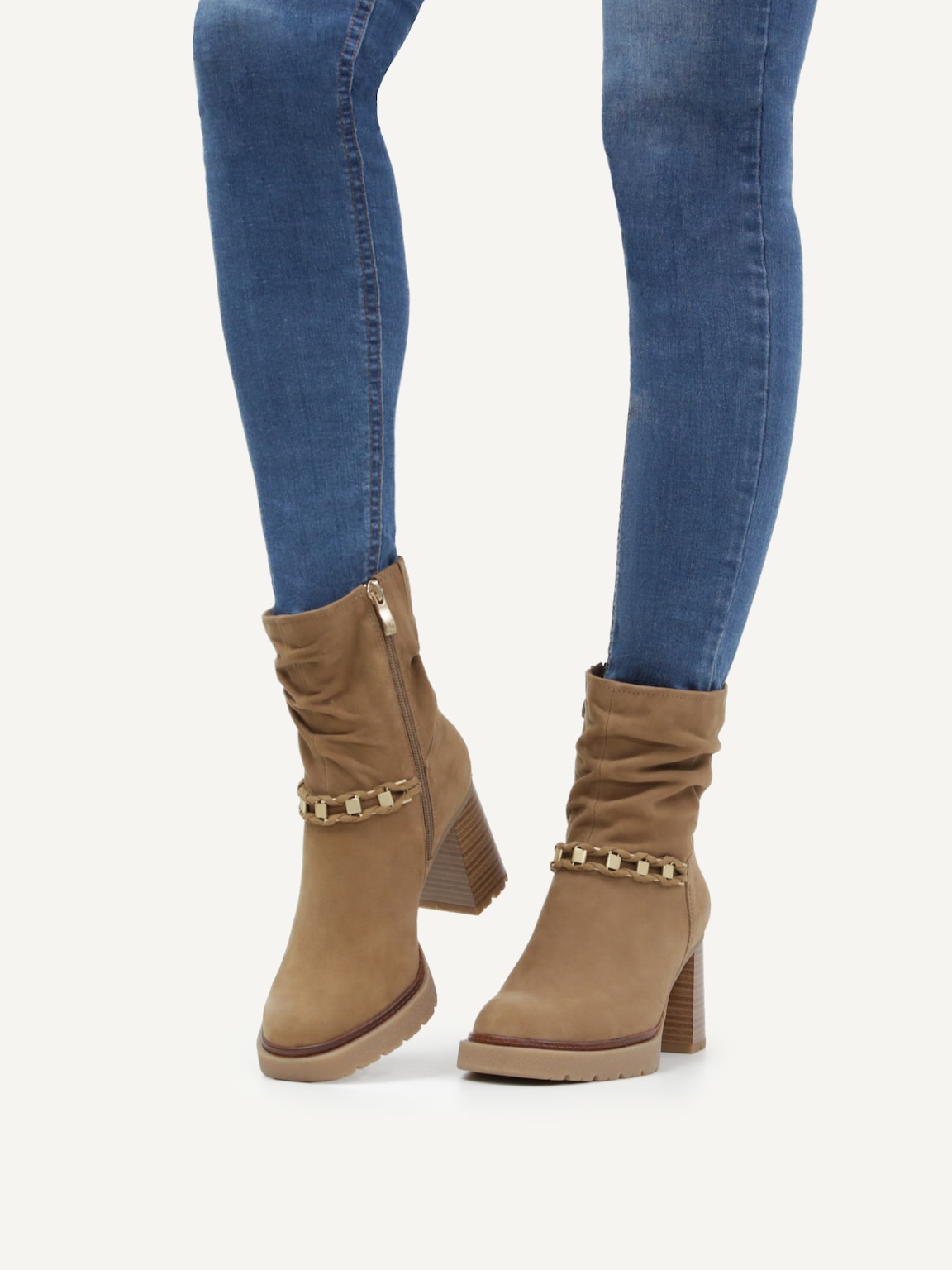 Caprice, Leather Bootie - khaki OLIVE SUEDE, image 2 of 6