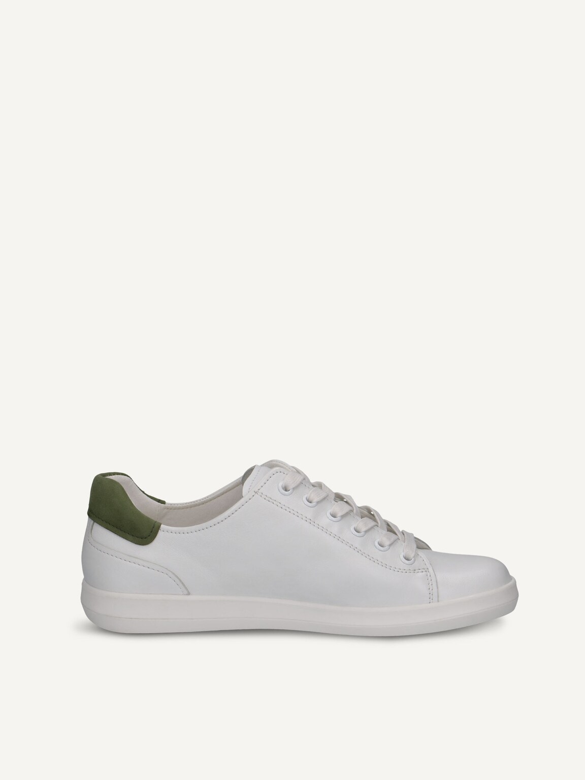 Caprice, Leather Sneaker - white WHITE/GREEN, image 3 of 5