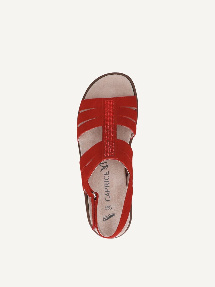 Caprice, Sandale - rouge RED SUEDE, image 4 sur 5