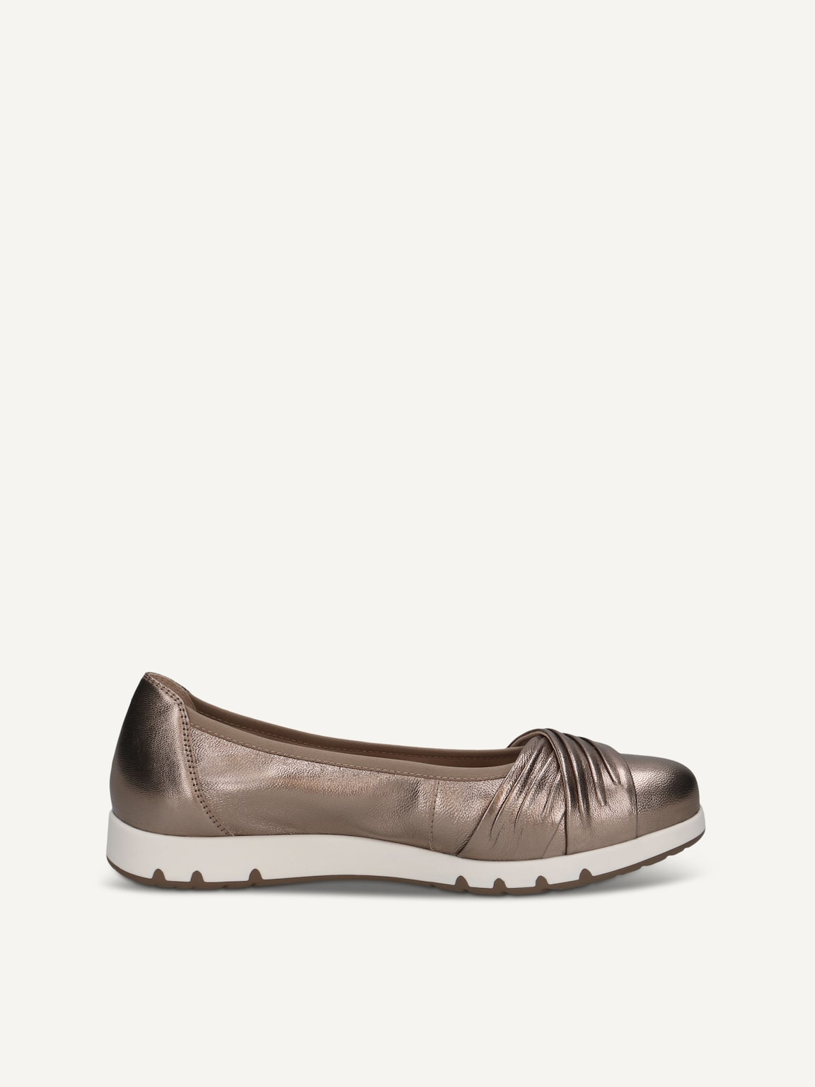 Caprice, Leather Ballerina - brown TAUPE METALLIC, image 3 of 5