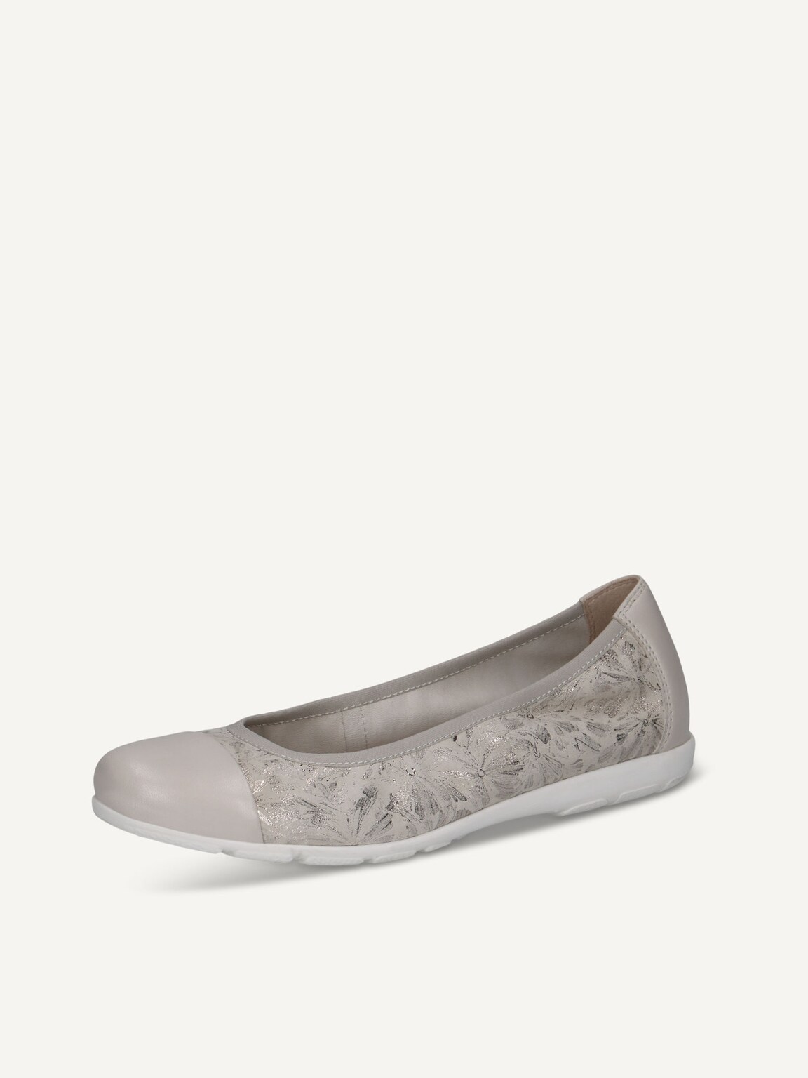Caprice, Leather Ballerina - white OFFWHITE/SILV., image 1 of 6