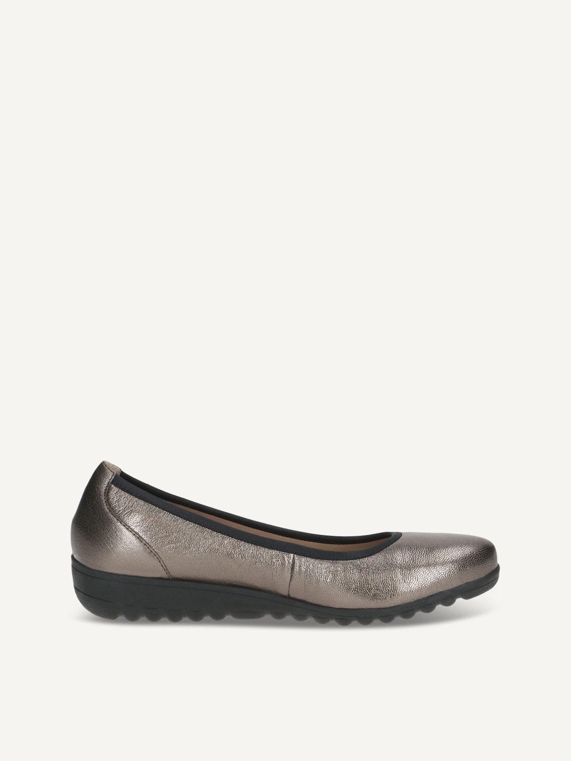 Caprice, Leather Ballerina - metallic PIOMBO METAL, image 4 of 6