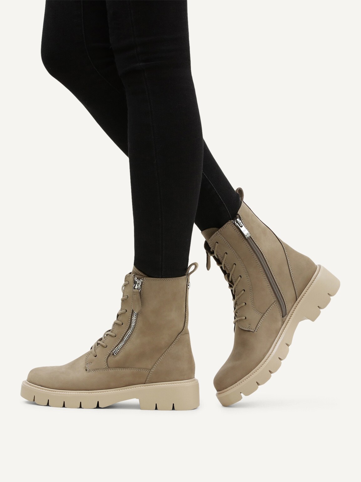 Caprice, Leather Bootie - beige TAUPE NUBUC, image 2 of 6