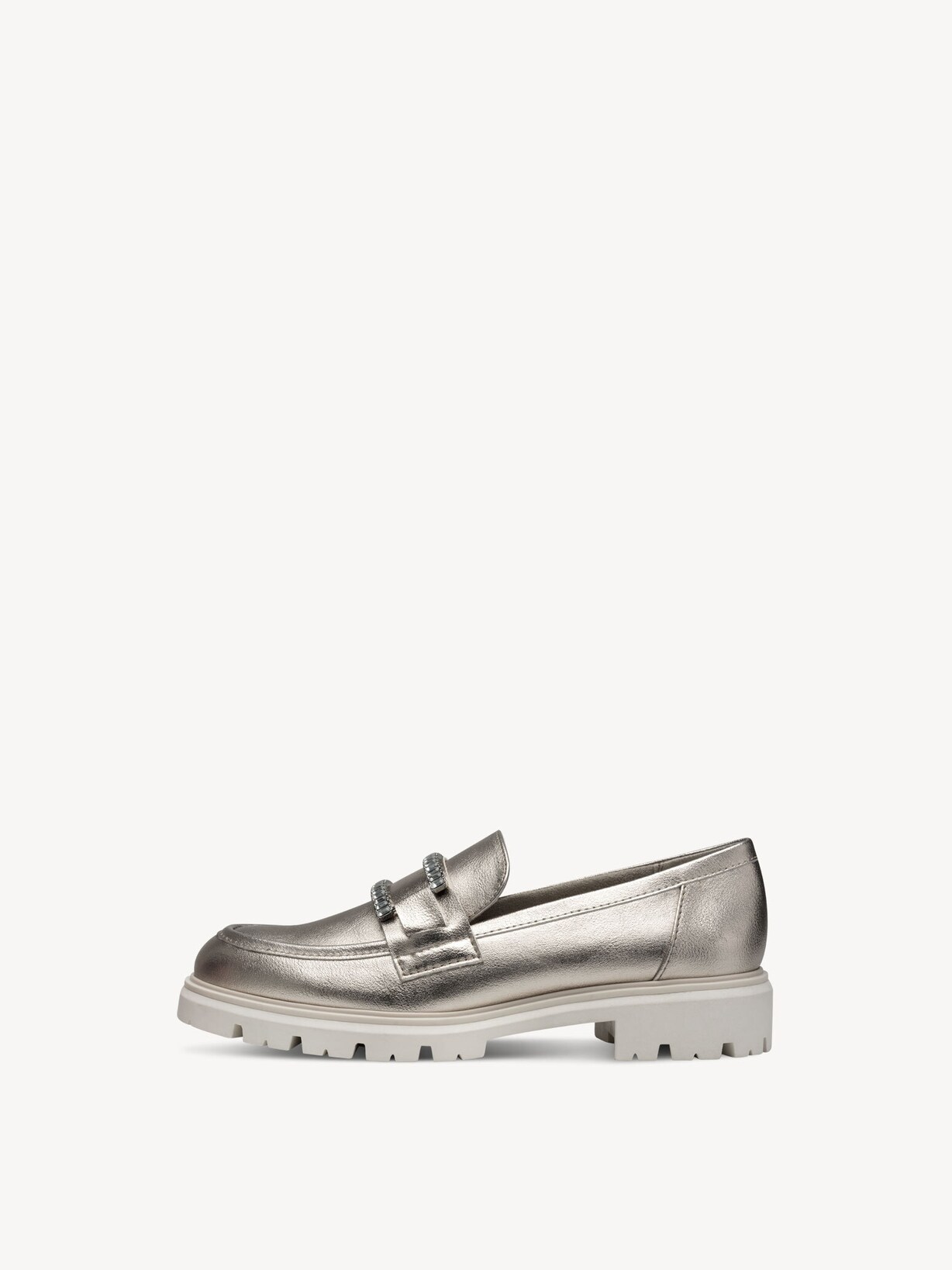 Marco Tozzi, Instappers - metallic PLATINUM, afbeelding 2 van 6