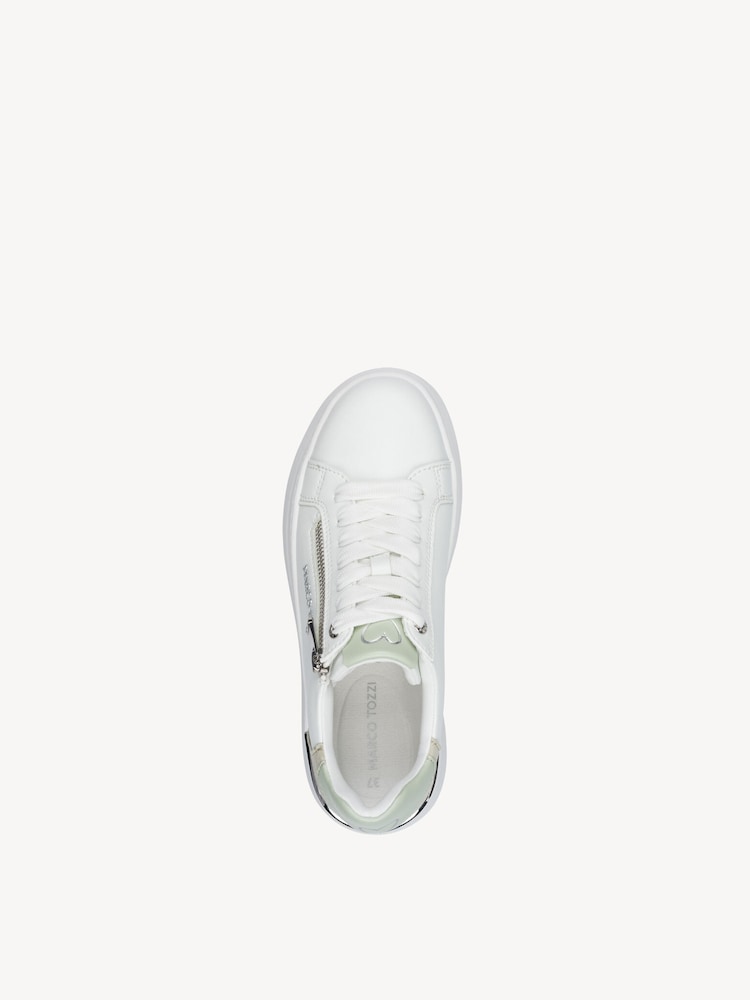 Marco Tozzi, Sneaker - bianco WHITE/MATCHA, immagine 3 di 6