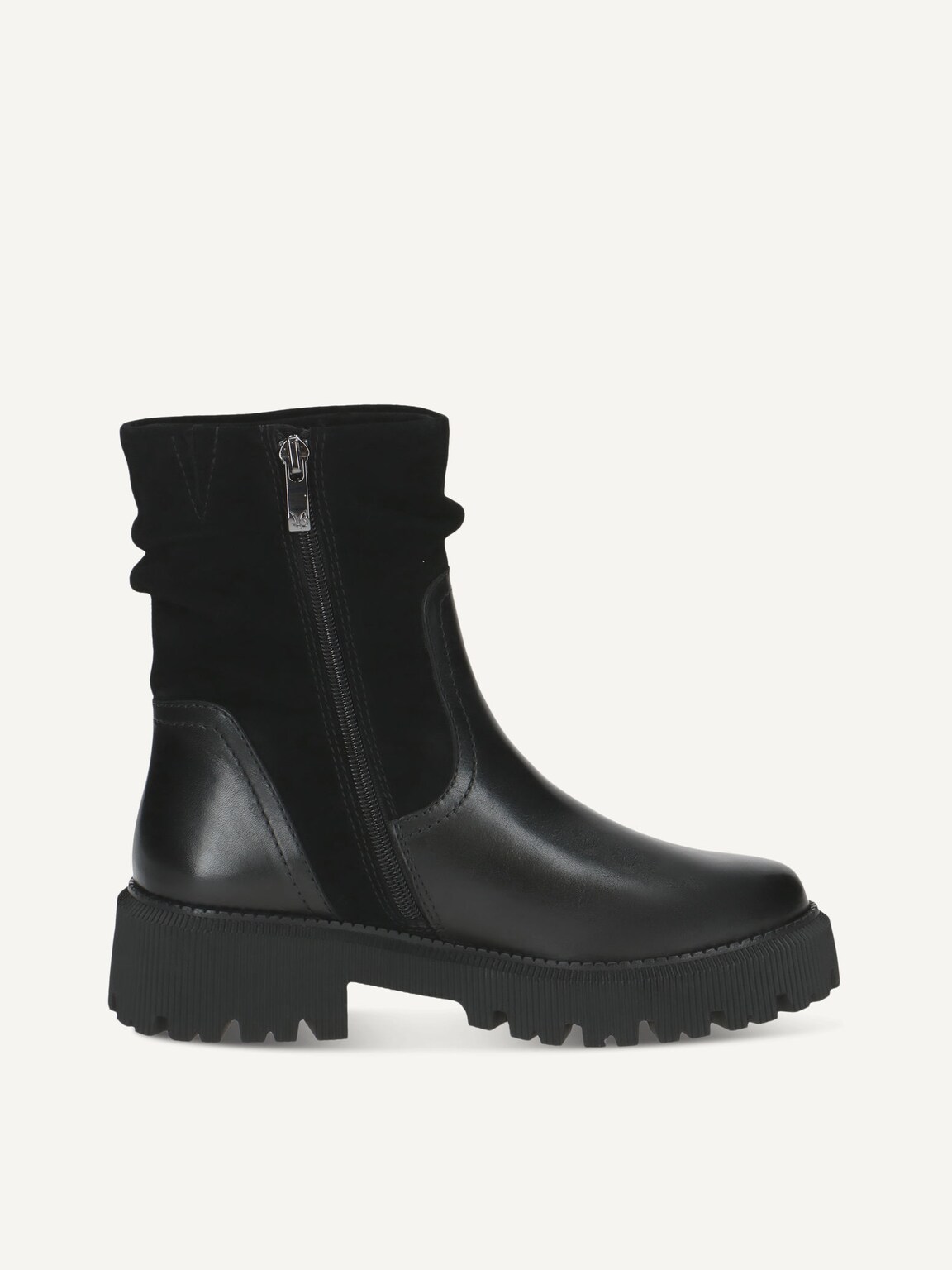 Caprice, Leather Bootie - black warm lining BLACK COMB, image 3 of 5