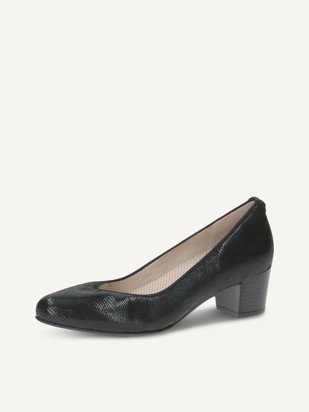 Caprice, Escarpin en cuir - noir BLACK REPTILE, image 2 sur 5