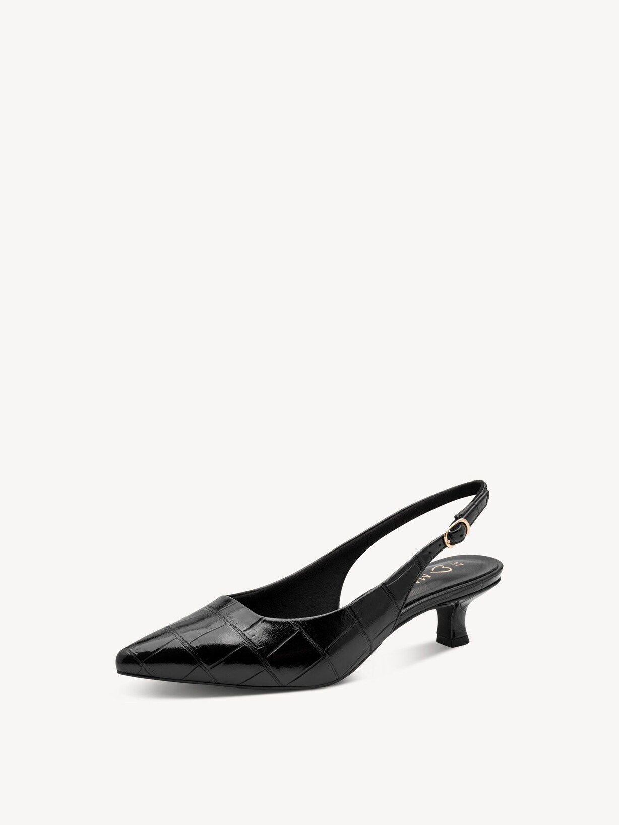 Marco Tozzi, Pumps - sort BLACK CROCO, billede 1 af 6