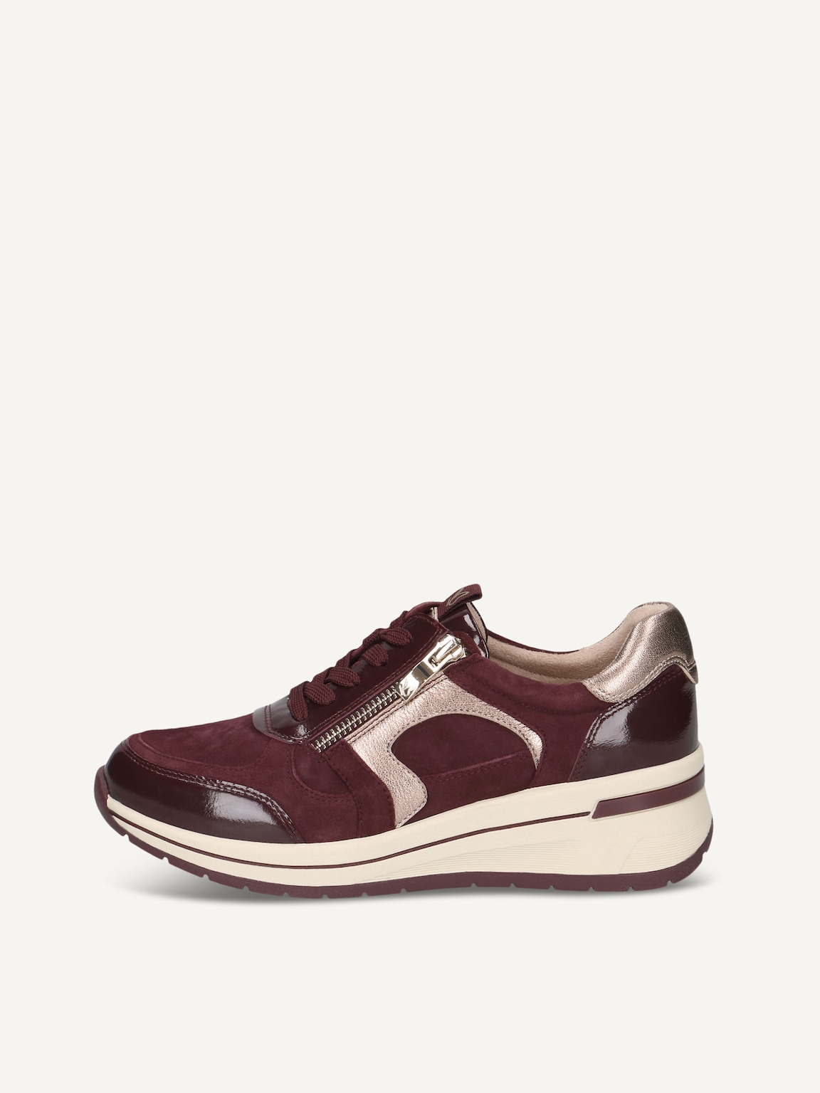 Caprice, Leather Sneaker - red BORDEAUX COMB, image 4 of 7