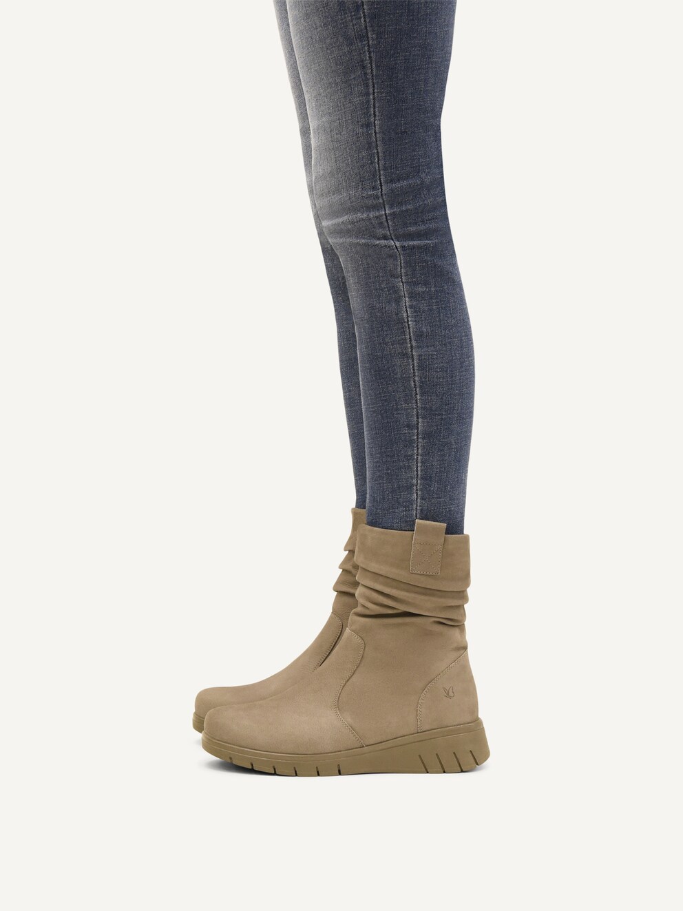 Caprice, Leather Bootie - beige warm lining TAUPE NUBUC, image 2 of 6