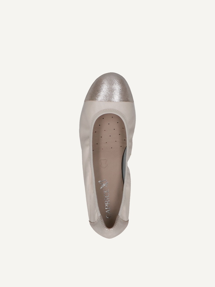 Caprice, Ballerine en cuir - métallique CREAM COMB, image 5 sur 6